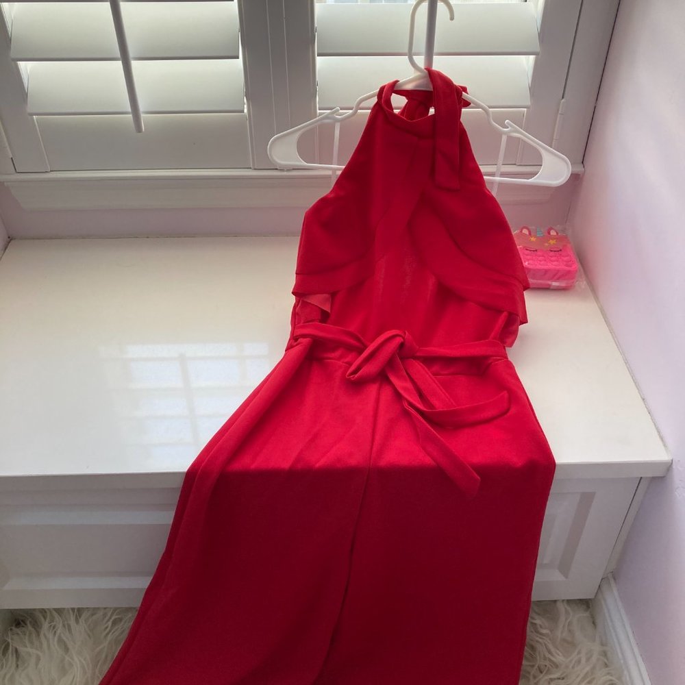 bebe Halter Neck Jumpsuit - Picture 3 of 14